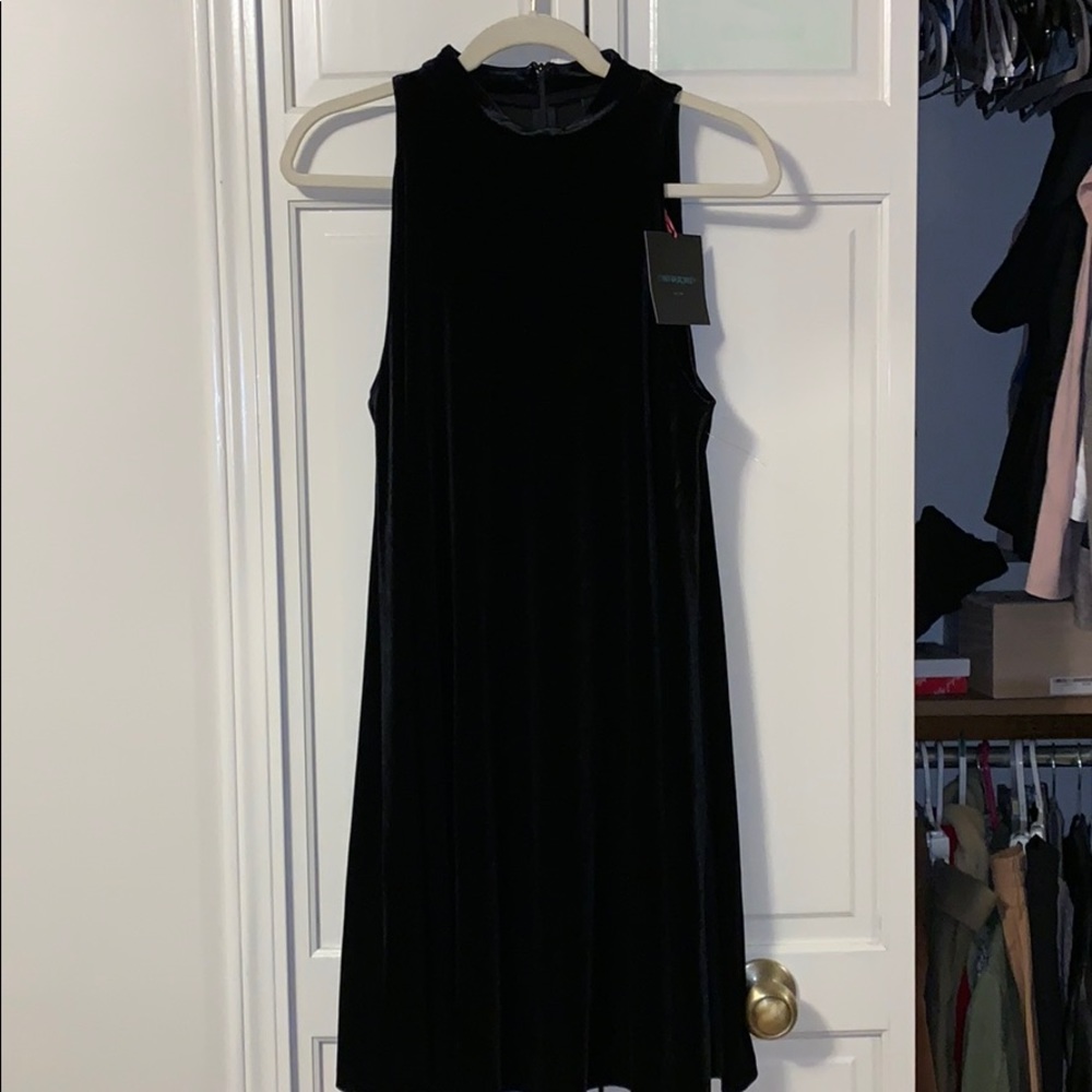 Black Velvet Trapeze dress!  Size S